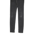 LEVI'S Womens Slim Fit Black Skinny Denim Jeans Cotton Blend W24 L29 Zip