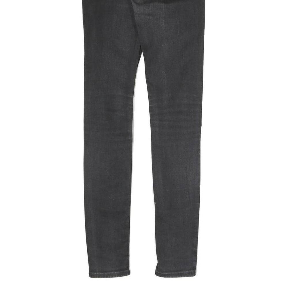 LEVI'S Womens Slim Fit Black Skinny Denim Jeans Cotton Blend W24 L29 Zip