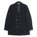 OKTAVIA Womens Blazer Jacket Black Wool 90s UK 14