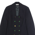 OKTAVIA Womens Blazer Jacket Black Wool 90s UK 14