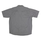WRANGLER Mens Grey Cotton Blend Shirt L Casual Button Pocket Workwear