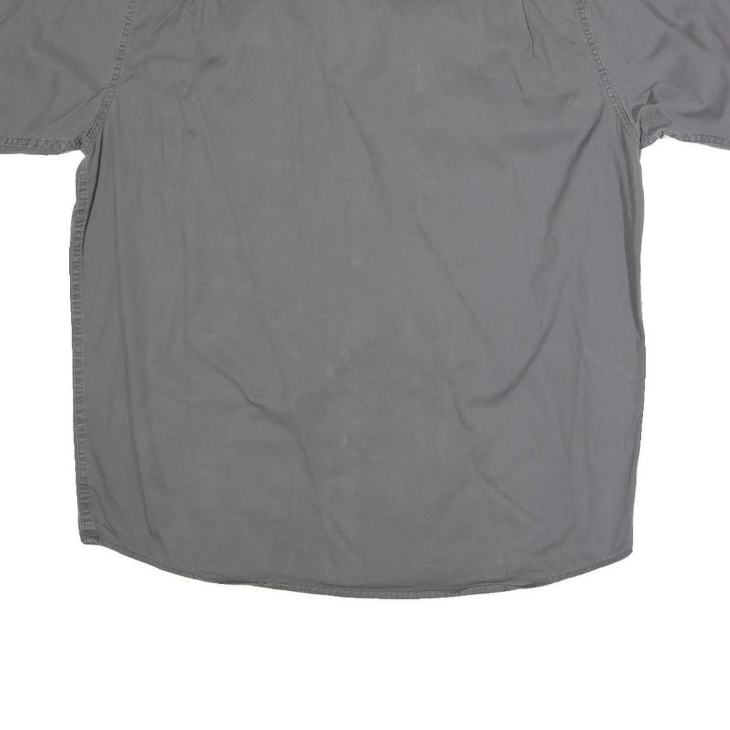 WRANGLER Mens Grey Cotton Blend Shirt L Casual Button Pocket Workwear