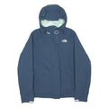 THE NORTH FACE Womens Blue Outdoor Jacket S Polyester Zip Hooded Plain