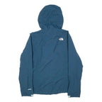 THE NORTH FACE Womens Blue Outdoor Jacket S Polyester Zip Hooded Plain