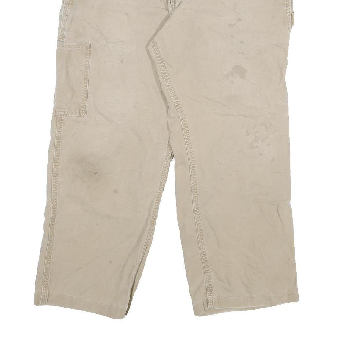 CARHARTT Mens Jeans Beige Relaxed Straight Denim W32 L25 Utility Workwear