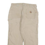 CARHARTT Mens Jeans Beige Relaxed Straight Denim W32 L25 Utility Workwear