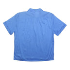 LAVELLI Womens Blue Short Sleeve Plain Polo Shirt M Cotton Casual Basic