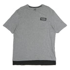 PUMA Mens Grey Black Logo Graphic T-Shirt L Short Sleeve Crew Neck Cotton