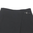 ZARA Womens Black Casual Skort L W32 Polyester Blend Buckle Detail