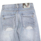 BLEND Mens Denim Blue Cotton Blend Casual Shorts M W32 Stylish Summer Wear