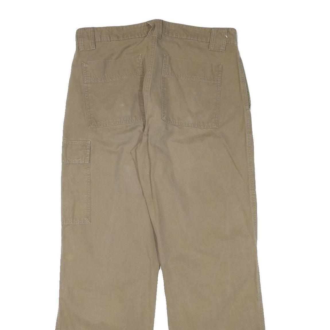 MAC Mens Cotton Blend Beige Relaxed Straight Trousers W33 L31 Casual Utility Zip