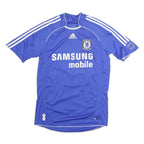 ADIDAS Mens Blue Chelsea Football Club S Short Sleeve Round Neck Football Shirt