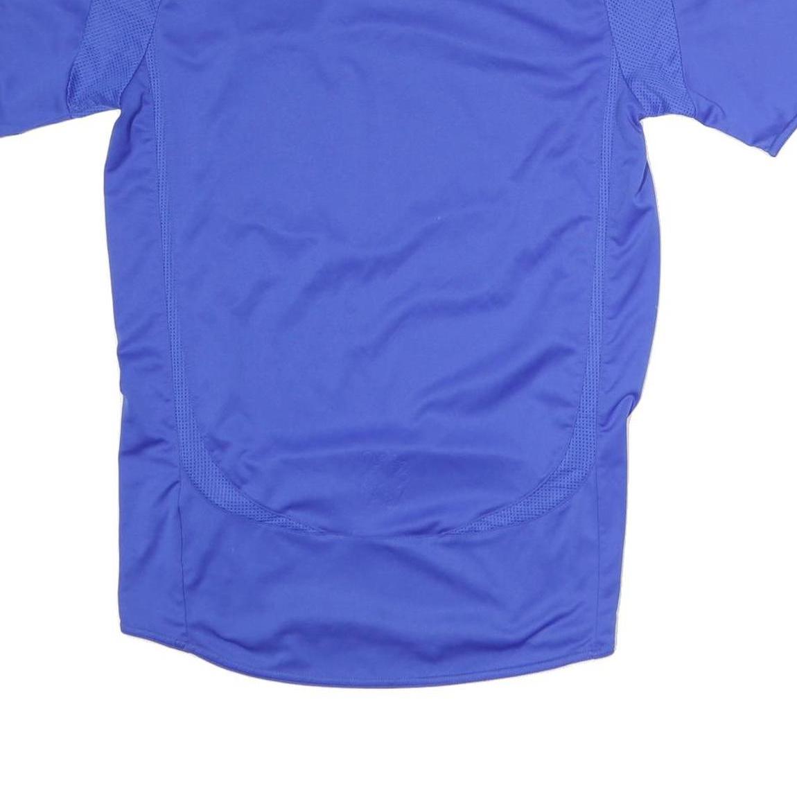 ADIDAS Mens Blue Chelsea Football Club S Short Sleeve Round Neck Football Shirt