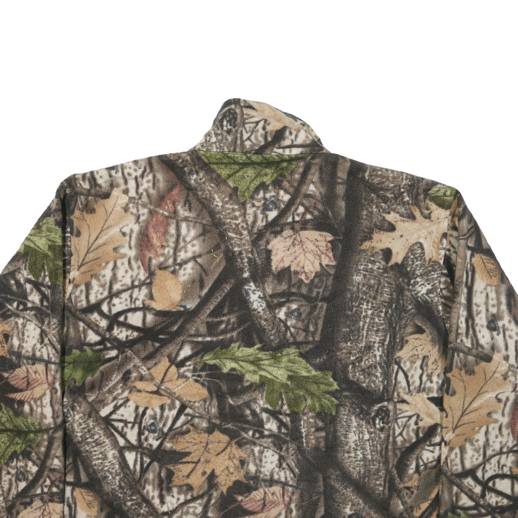 BIG BILL Mens Brown Green Polyester Blend Zip Jacket 2XL Camouflage Outdoor Warm