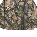 BIG BILL Mens Brown Green Polyester Blend Zip Jacket 2XL Camouflage Outdoor Warm