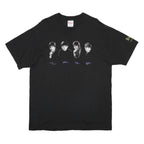 HANES Mens Black Beatles Graphic T-Shirt XL Short Sleeve Crew Neck Cotton