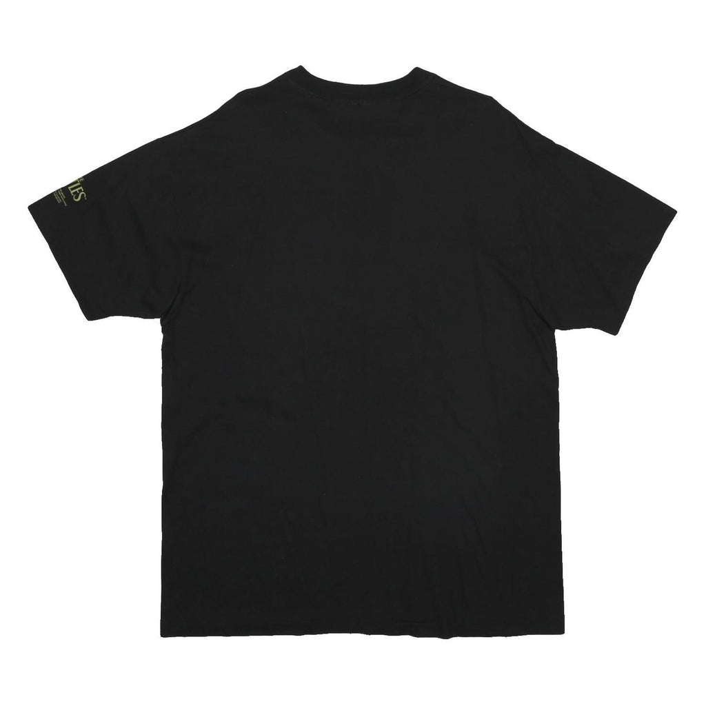HANES Mens Black Beatles Graphic T-Shirt XL Short Sleeve Crew Neck Cotton