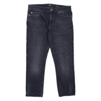 7 FOR ALL MANKIND Paxtyn Mens Jeans Black Regular Tapered Stone Wash W32 L26