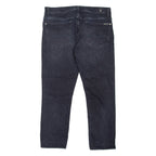 7 FOR ALL MANKIND Paxtyn Mens Jeans Black Regular Tapered Stone Wash W32 L26