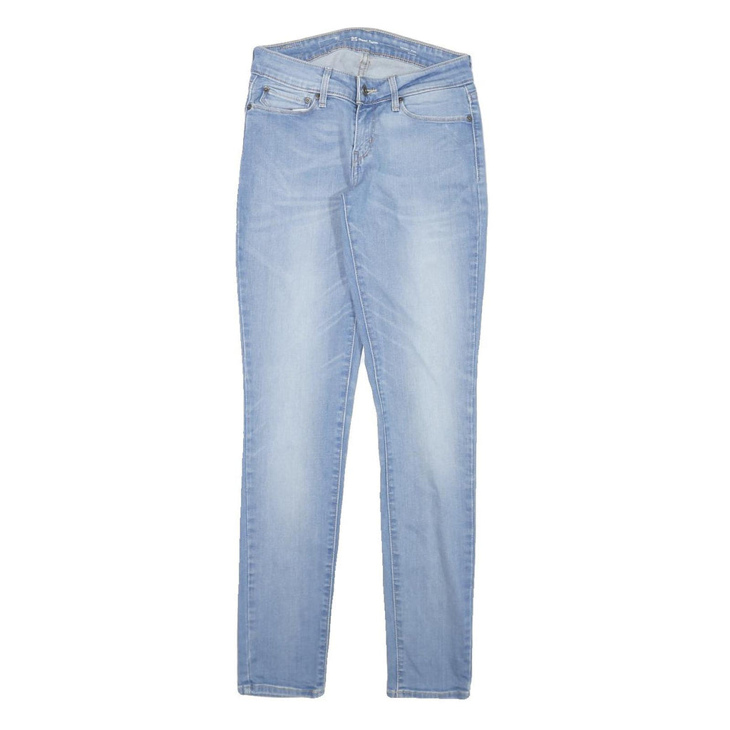 LEVI'S Womens Slim Light Blue Denim Jeans W25 L29 Stylish Comfort Zip Closure