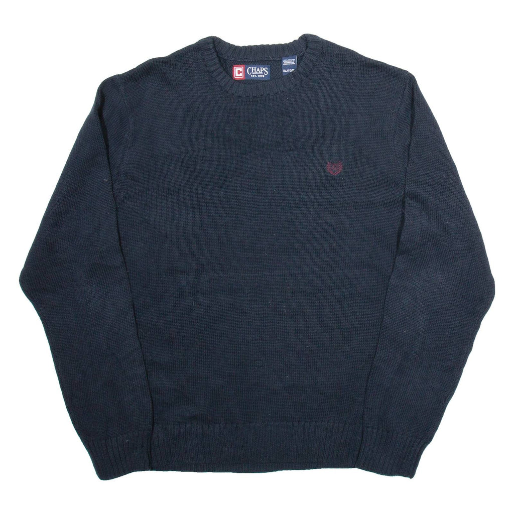 CHAPS Mens Jumper Blue Tight Knit XL