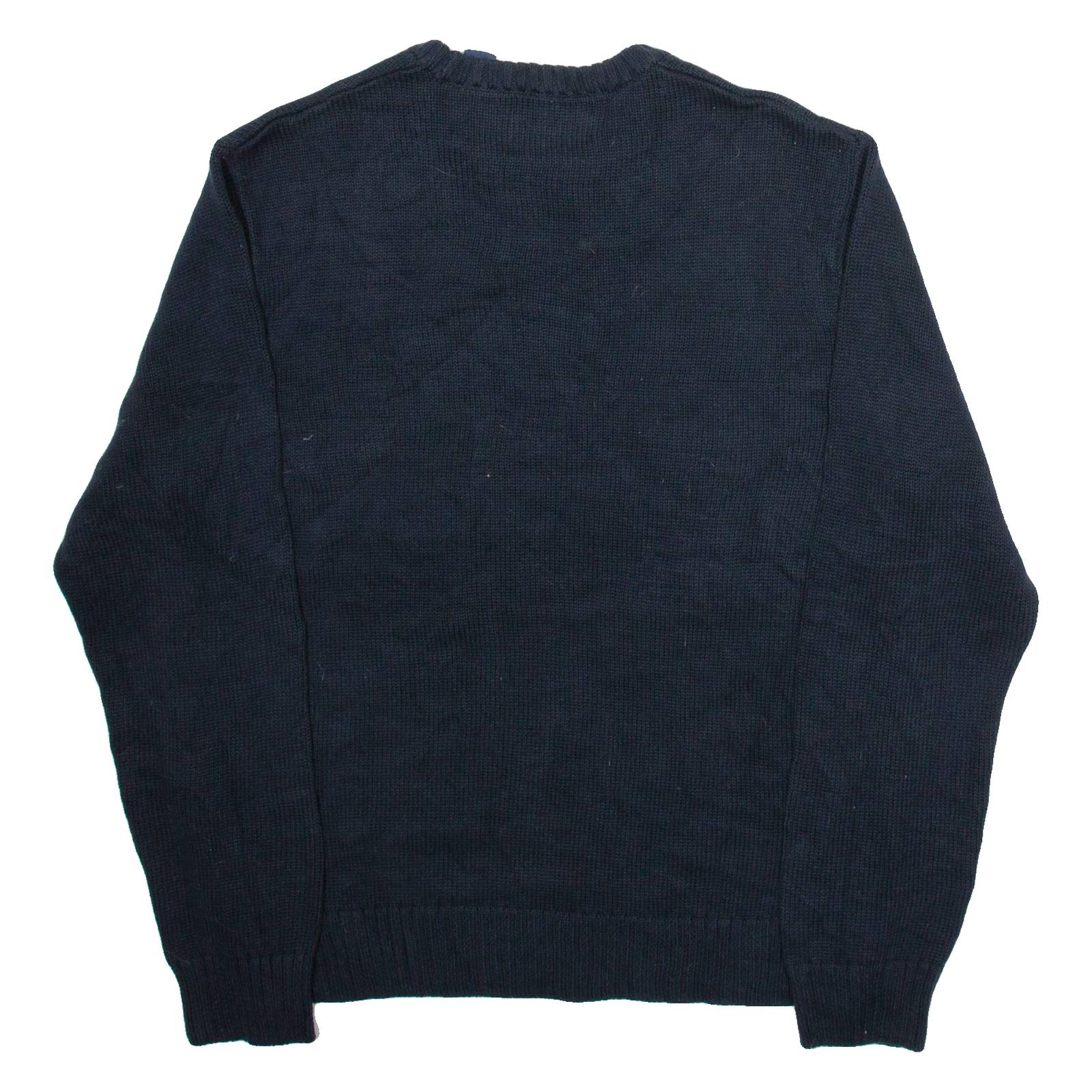 CHAPS Mens Jumper Blue Tight Knit XL