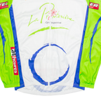 TEKER Cycling Zip Up Mens Jersey White Long Sleeve High Neck XL