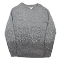 H&M Womens Grey Patterned Jumper Crew Neck Regular Knit Size S Lightweight