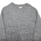 H&M Womens Grey Patterned Jumper Crew Neck Regular Knit Size S Lightweight