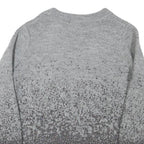 H&M Womens Grey Patterned Jumper Crew Neck Regular Knit Size S Lightweight