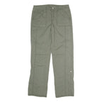 INDIGO Womens Cotton Blend Khaki Regular Straight Trousers W32 L31 Casual