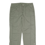 INDIGO Womens Cotton Blend Khaki Regular Straight Trousers W32 L31 Casual