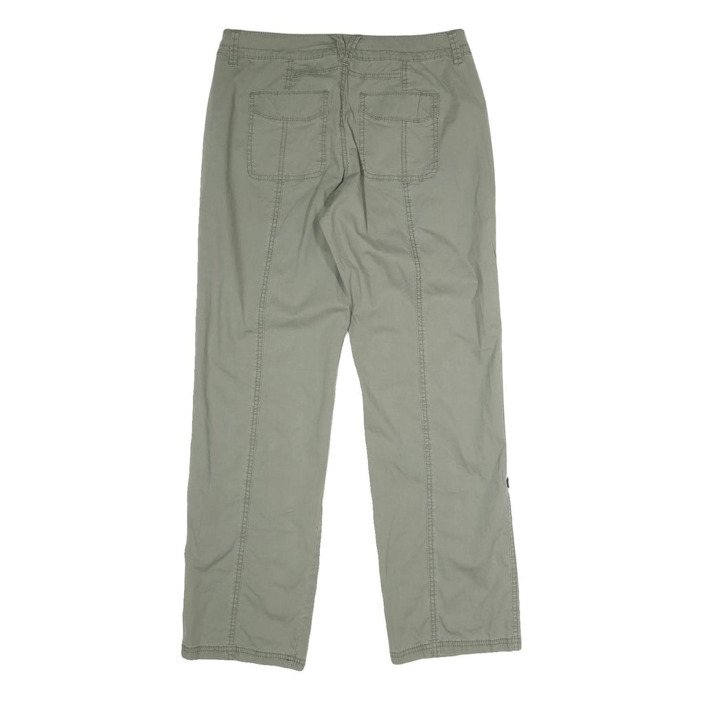 INDIGO Womens Cotton Blend Khaki Regular Straight Trousers W32 L31 Casual