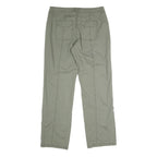 INDIGO Womens Cotton Blend Khaki Regular Straight Trousers W32 L31 Casual