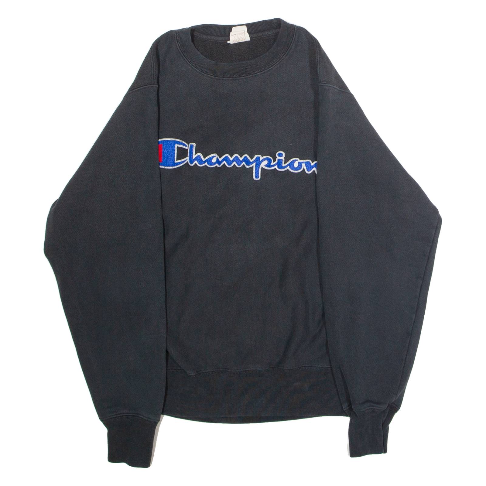 CHAMPION REVERSE WEAVE Mens Sweatshirt Black Crew Neck S