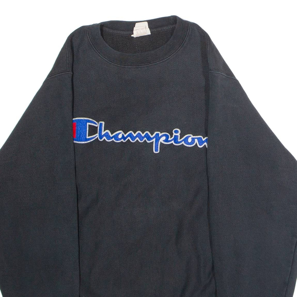 CHAMPION REVERSE WEAVE Mens Sweatshirt Black Crew Neck S