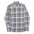 RALPH LAUREN Mens Grey & White Check Shirt S Cotton Long Sleeve Button Down