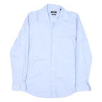 BOSS Mens Blue Shirt M Cotton Blend Classic Formal Button Down