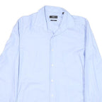 BOSS Mens Blue Shirt M Cotton Blend Classic Formal Button Down