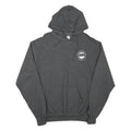 CHAMPION Mens Grey Hoodie M Cotton Blend Pullover Pocket Graphic Print