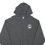 CHAMPION Mens Grey Hoodie M Cotton Blend Pullover Pocket Graphic Print
