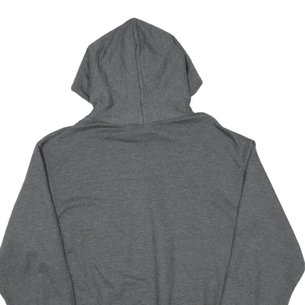 CHAMPION Mens Grey Hoodie M Cotton Blend Pullover Pocket Graphic Print