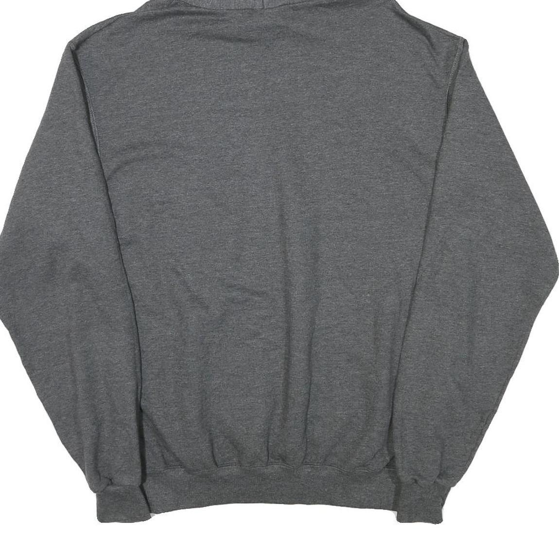 CHAMPION Mens Grey Hoodie M Cotton Blend Pullover Pocket Graphic Print