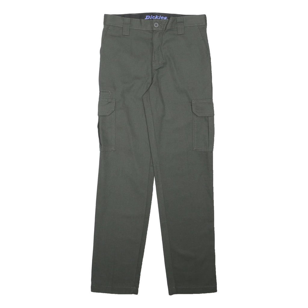 DICKIES Mens Classic Green Cargo Trousers W30 L31 Workwear Zip Closure