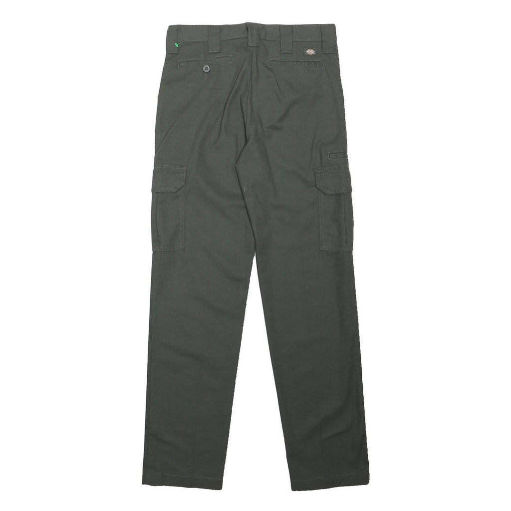 DICKIES Mens Classic Green Cargo Trousers W30 L31 Workwear Zip Closure