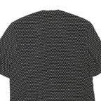 JOBIS Womens Black & White Polka Dot Jacket L Acetate Button Pattern Elegant