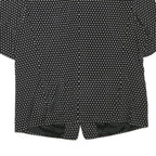 JOBIS Womens Black & White Polka Dot Jacket L Acetate Button Pattern Elegant