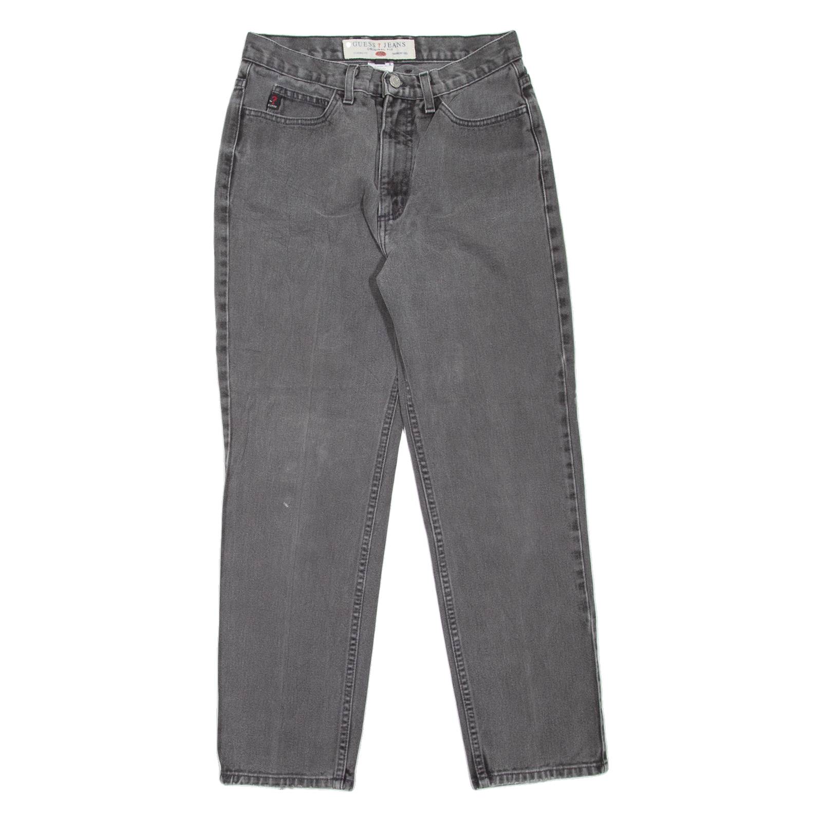 GUESS JEANS Womens Jeans Grey Regular Mom W27 L27