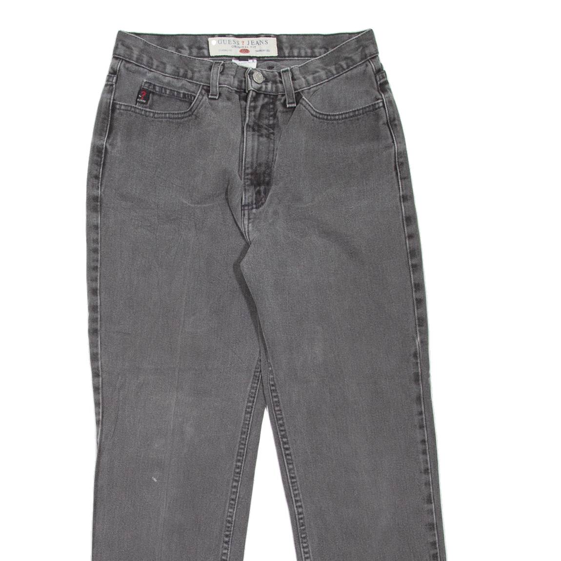 GUESS JEANS Womens Jeans Grey Regular Mom W27 L27