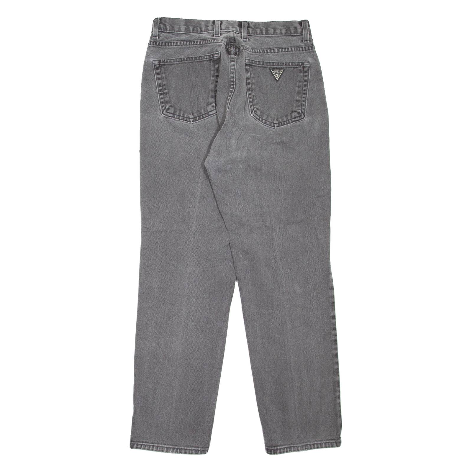 GUESS JEANS Womens Jeans Grey Regular Mom W27 L27